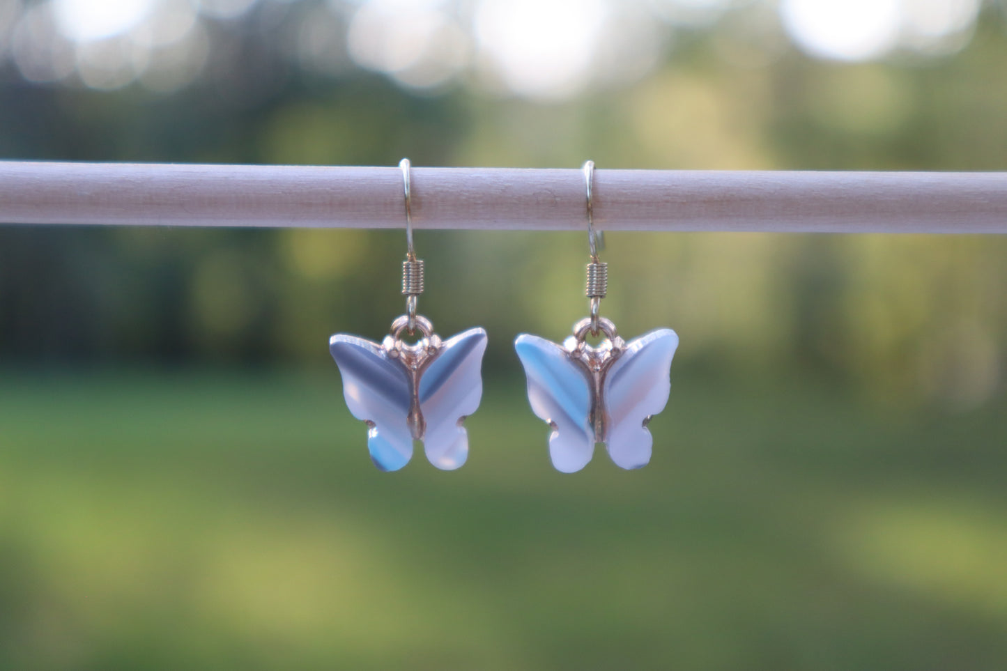 Butterflies-Blue and Tan Striped