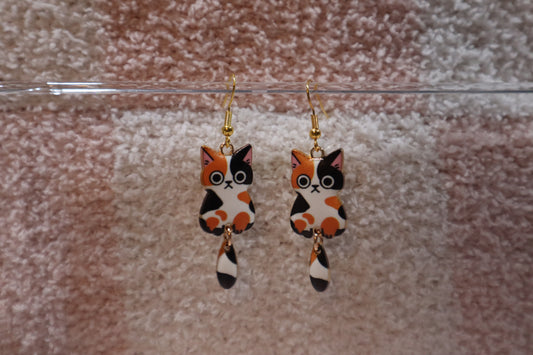 Cats w/ Tails- Orange, Black, & White