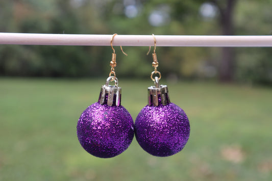 Purple Glittery Ornaments