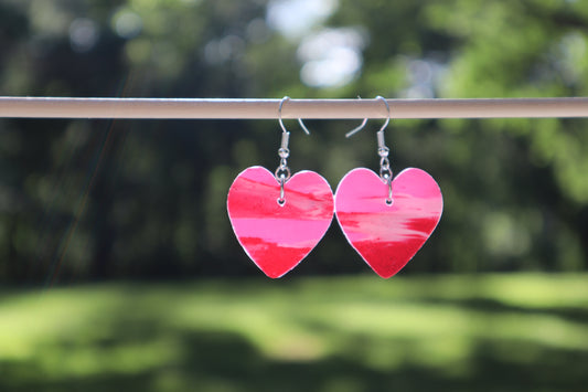 Polymer Clay Pink and Red Hearts (Small)